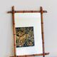 Fake bamboo wooden mirror 91 x 68 cm