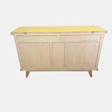 Vintage French sideboard — 1950s/60s — Yellow Formica