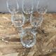 Set of 6 vintage 20th century cut crystal stemmed glasses