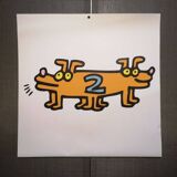 Illustration by Keith Haring - 'Animals' series - 4/12