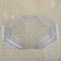 Vintage transparent glass platter in Art Deco style.