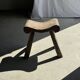 Four-legged stool in antique teak from Indonesia H 50 L 52