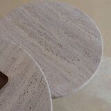 Omega Circular Nesting Coffee Tables - Natural Travertine
