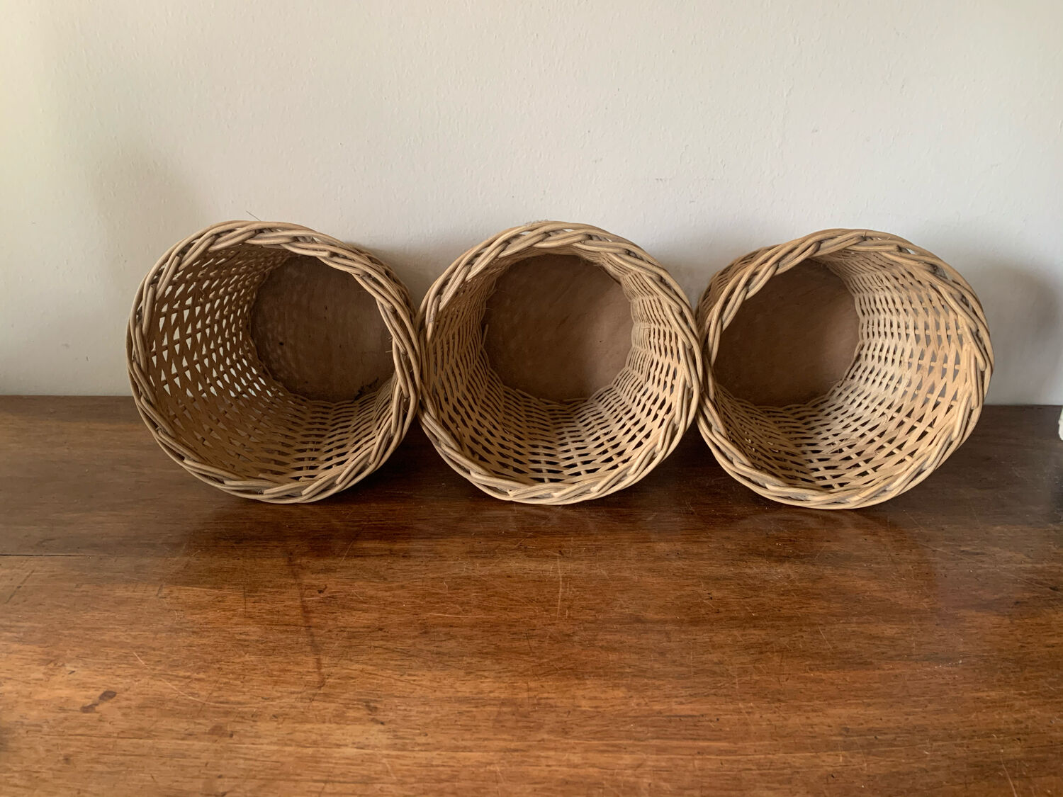 Wicker pot cover set