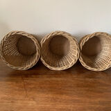 Wicker pot cover set