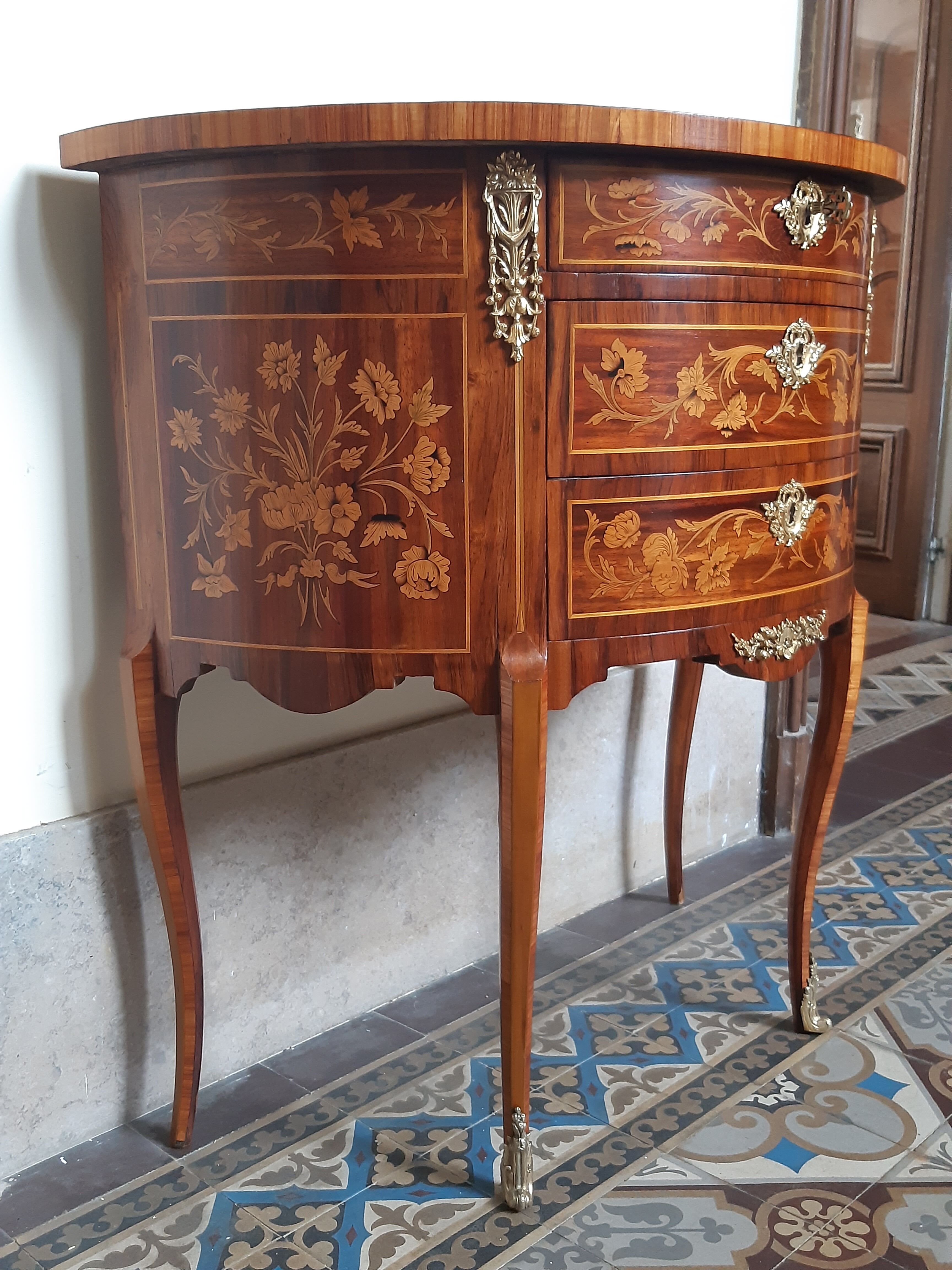 Old half-moon dresser circa 1930