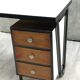 Modernist desk in metal and wood, 1950 s