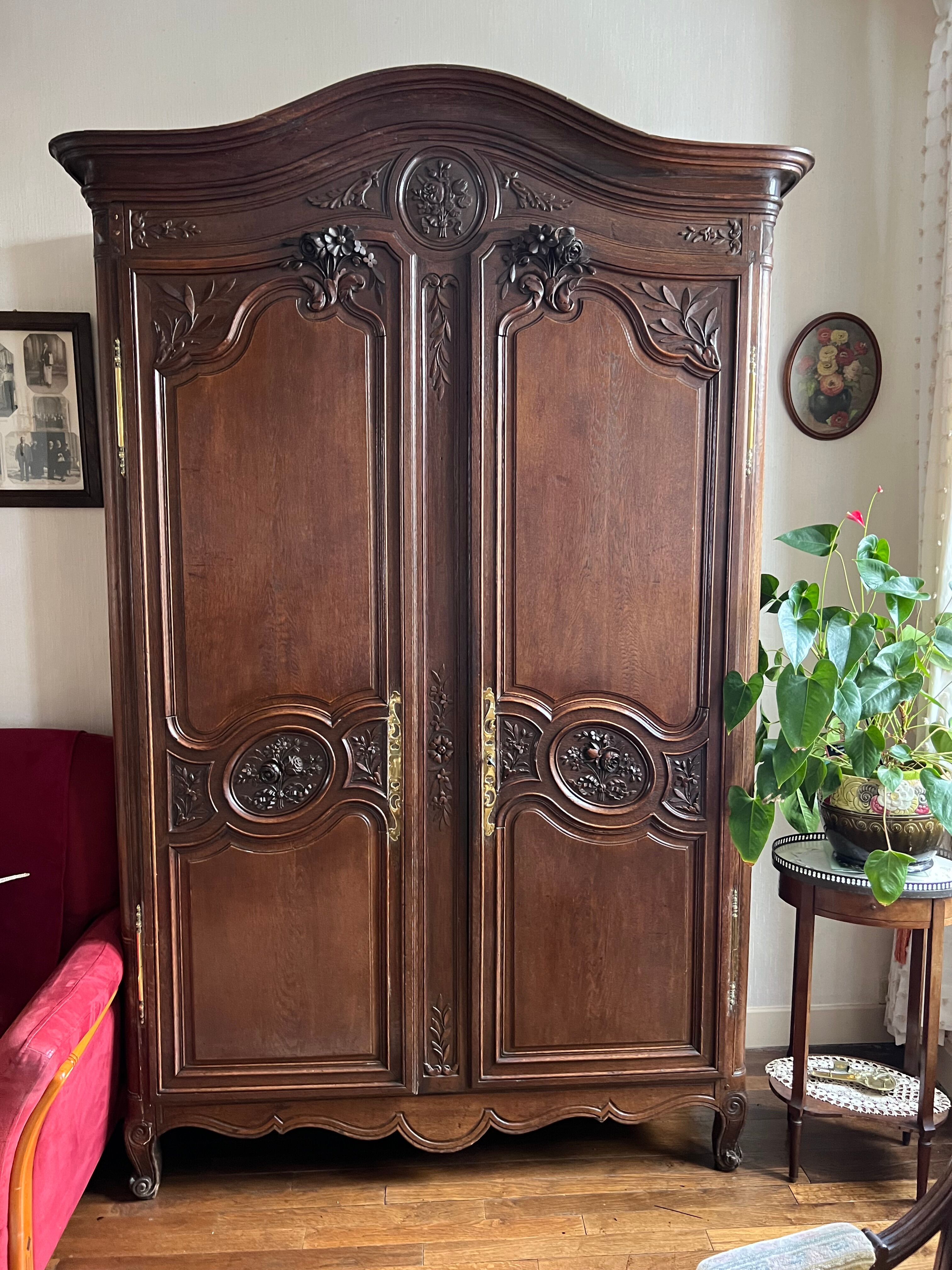 Richly carved Norman wedding cabinet