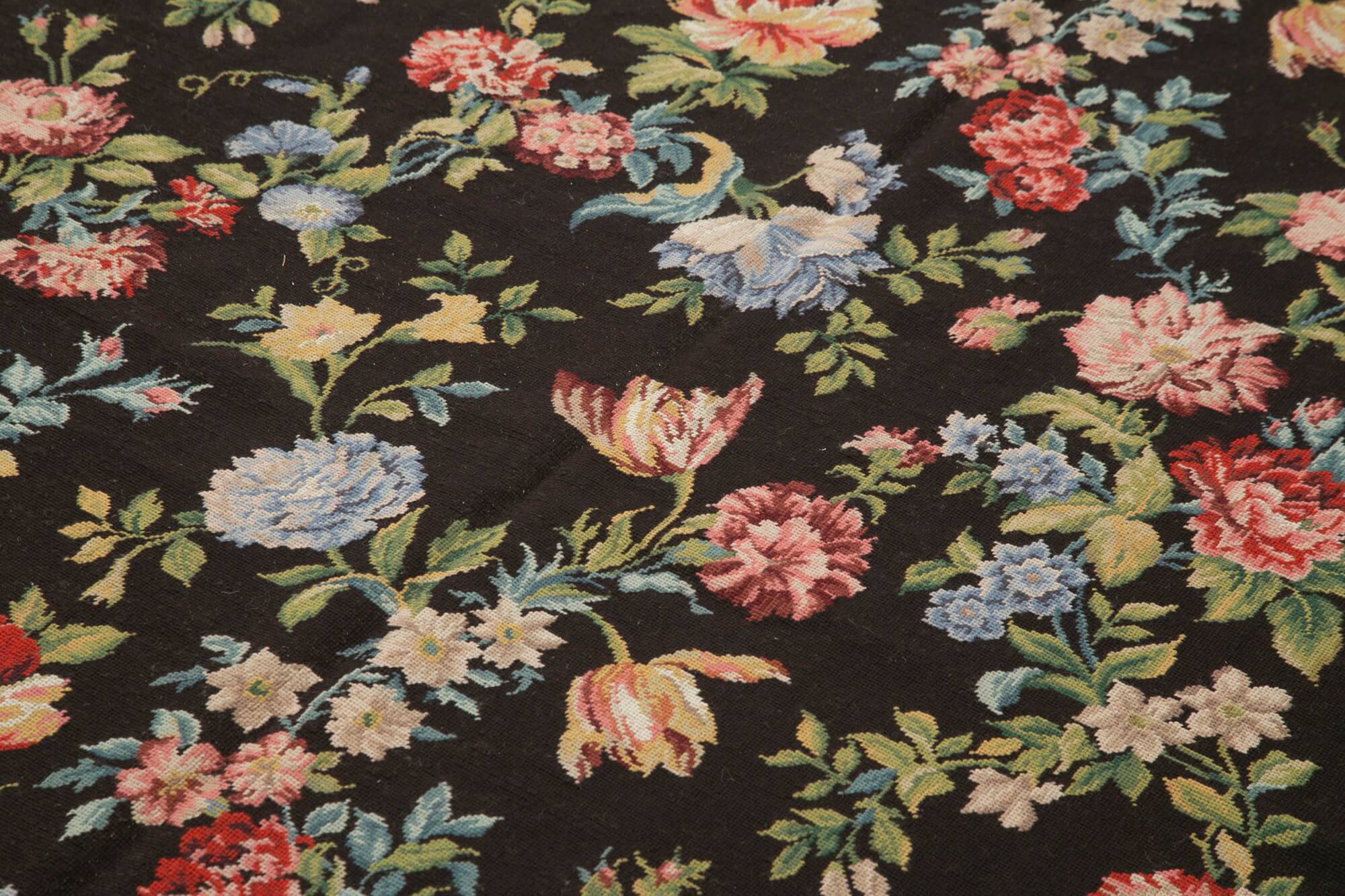 Handmade Vintage Flatweave Needlepoint Kilim 177 cm x 271 cm