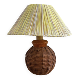 Wicker bedside lamp