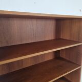 Scandinavian bookcase in teak and walnut, 60s