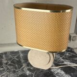 Brutalist Travertine Table Lamp Circa 1980