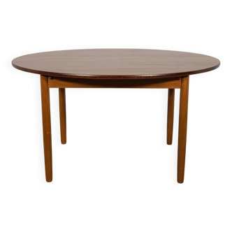 Table à manger ronde extensible en teck du milieu du siècle, Royaume-Uni, années 1960