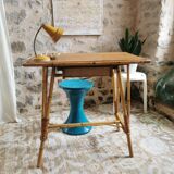 Vintage rattan desk from the 60s