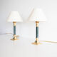 A set of two column lamps in hollywood regency style
