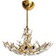 Rafael Tormo 6-light chandelier in gold metal and transparent tassels