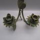 Vintage "sheaf of wheat" wall candle holder in painted brass
