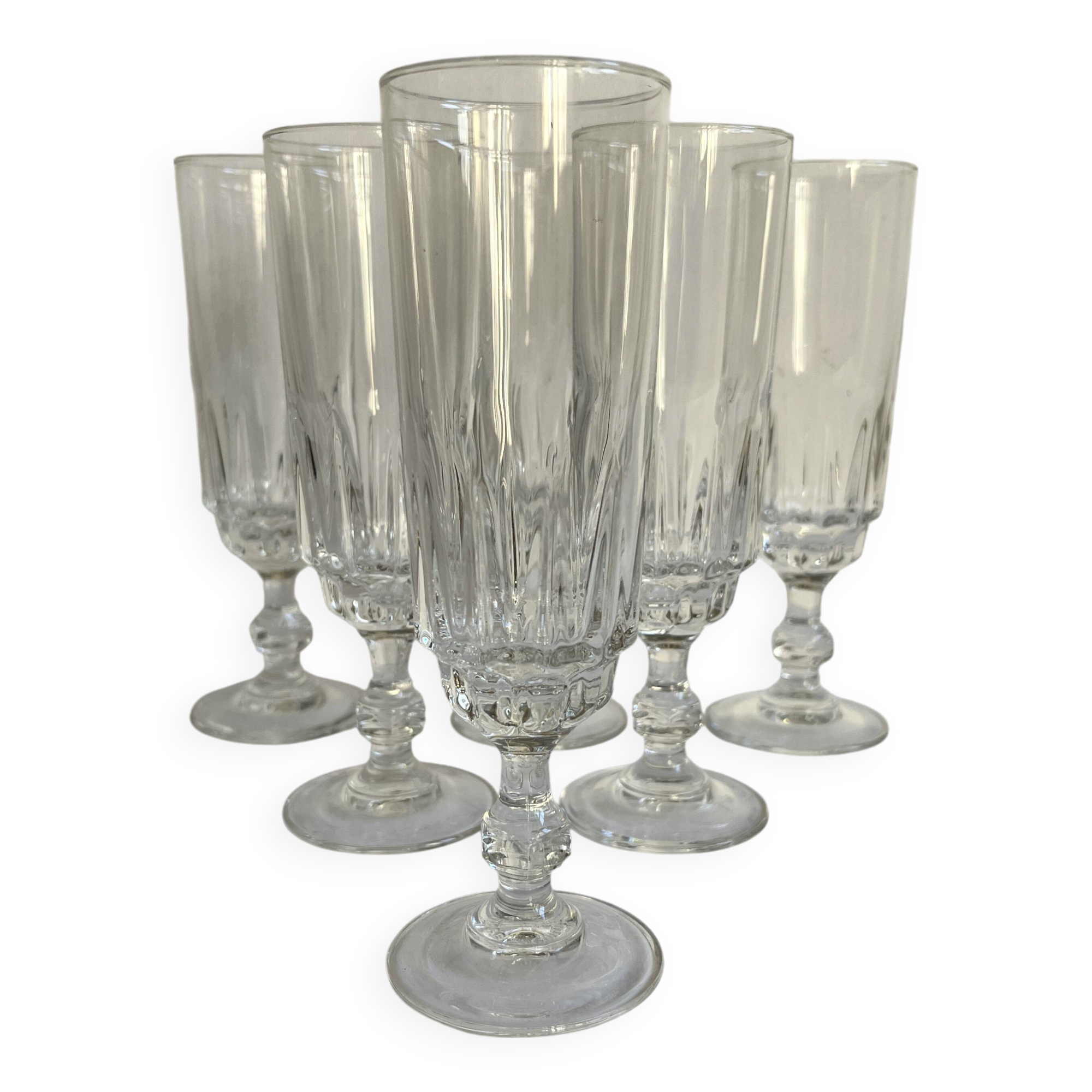 Vintage champagne flutes