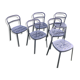 6 Reidar aluminium stackable chairs, exterior interior. 1999