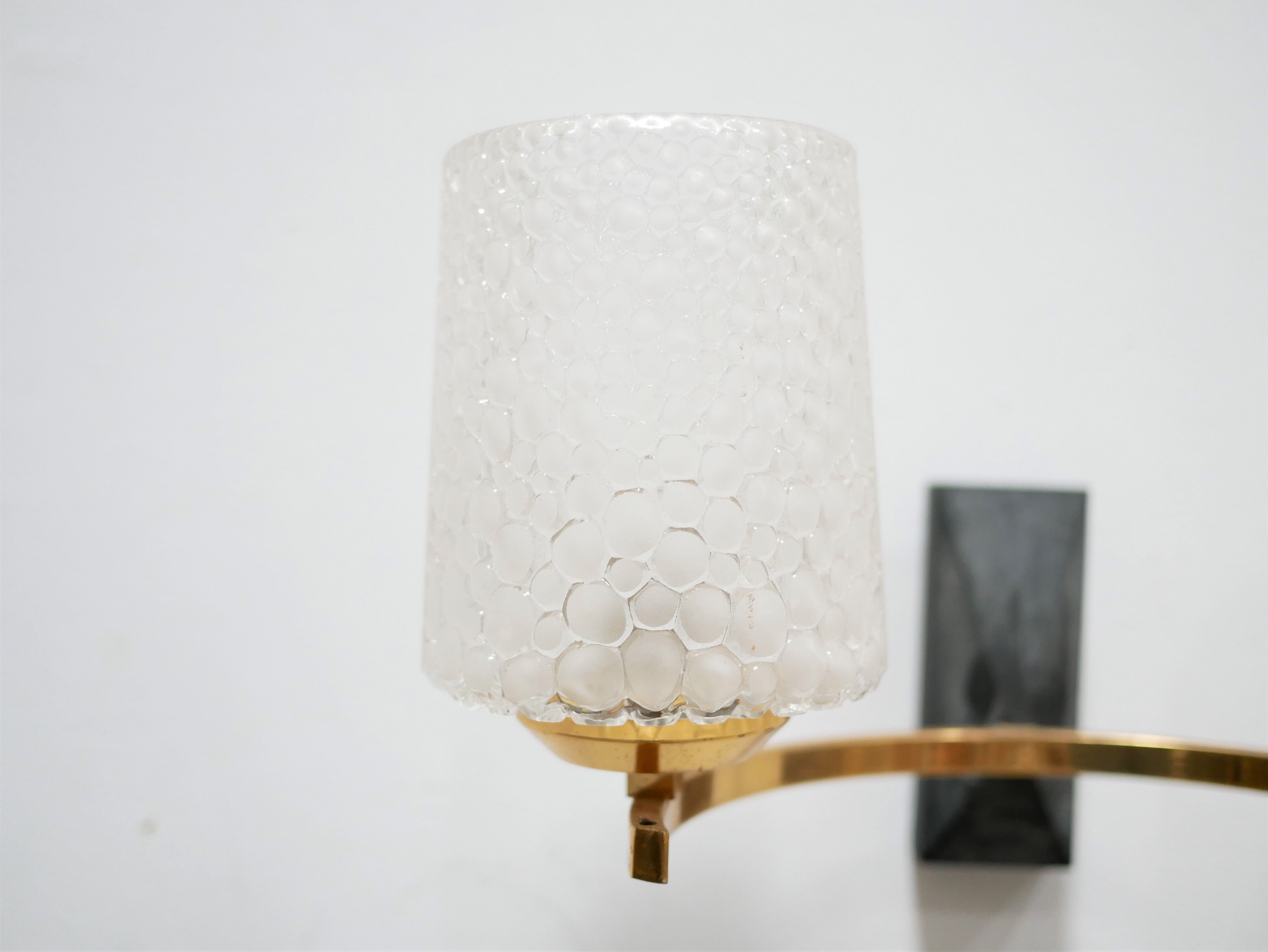 Vintage brass and glass wall apply edited by Maison Arlus