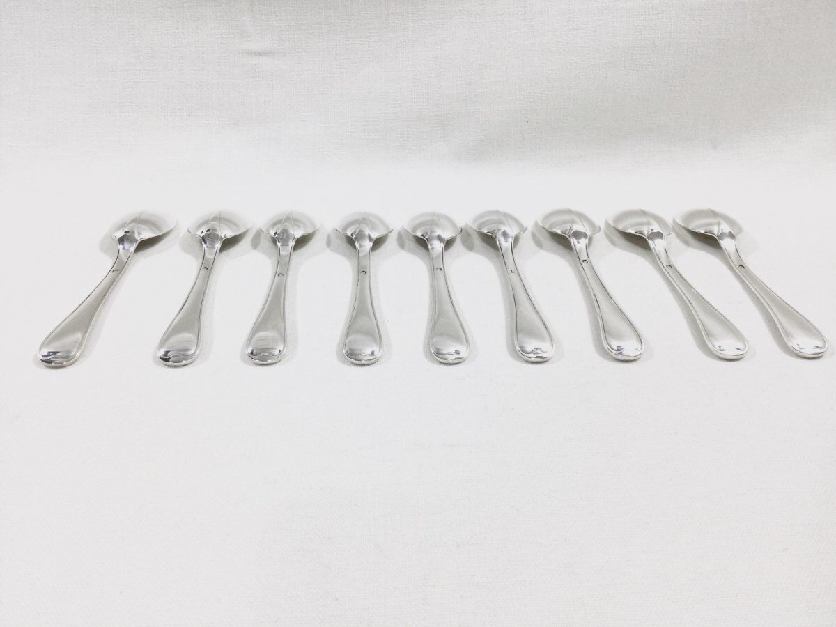 Solid silver moka spoons