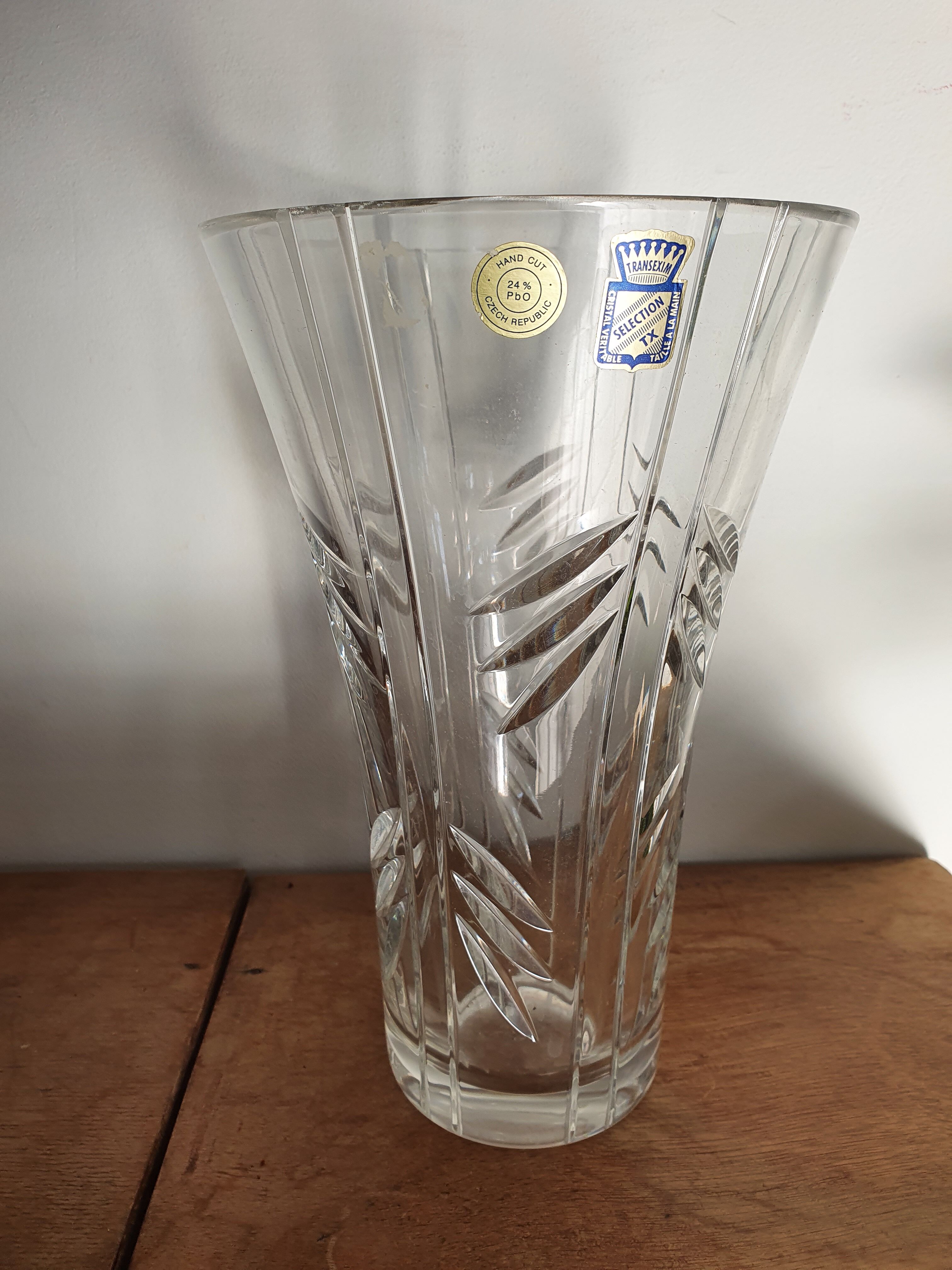 Crystal vase from the Czech Republic