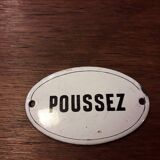 Enamelled plate: push