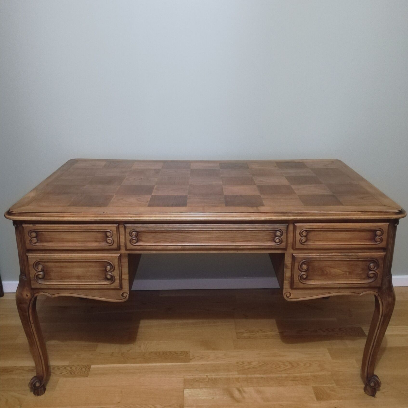 Louis XV style oak minister's desk