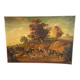 Painting court hunting oil on canvas