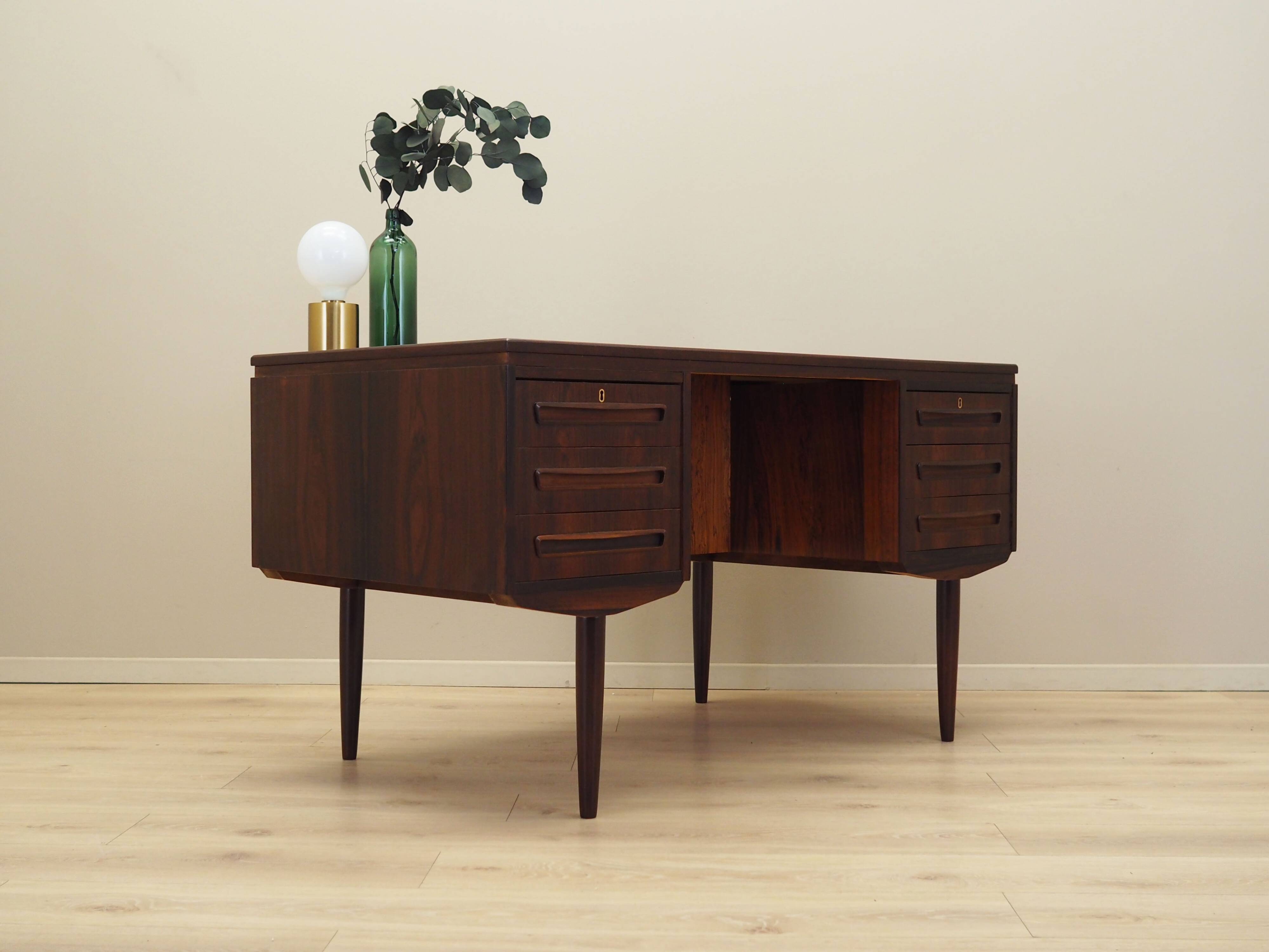 Rosewood desk, Danish design, 1960s, designer: J. Svenstrup