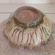 Vintage signed studio pottery flower shaped bowl