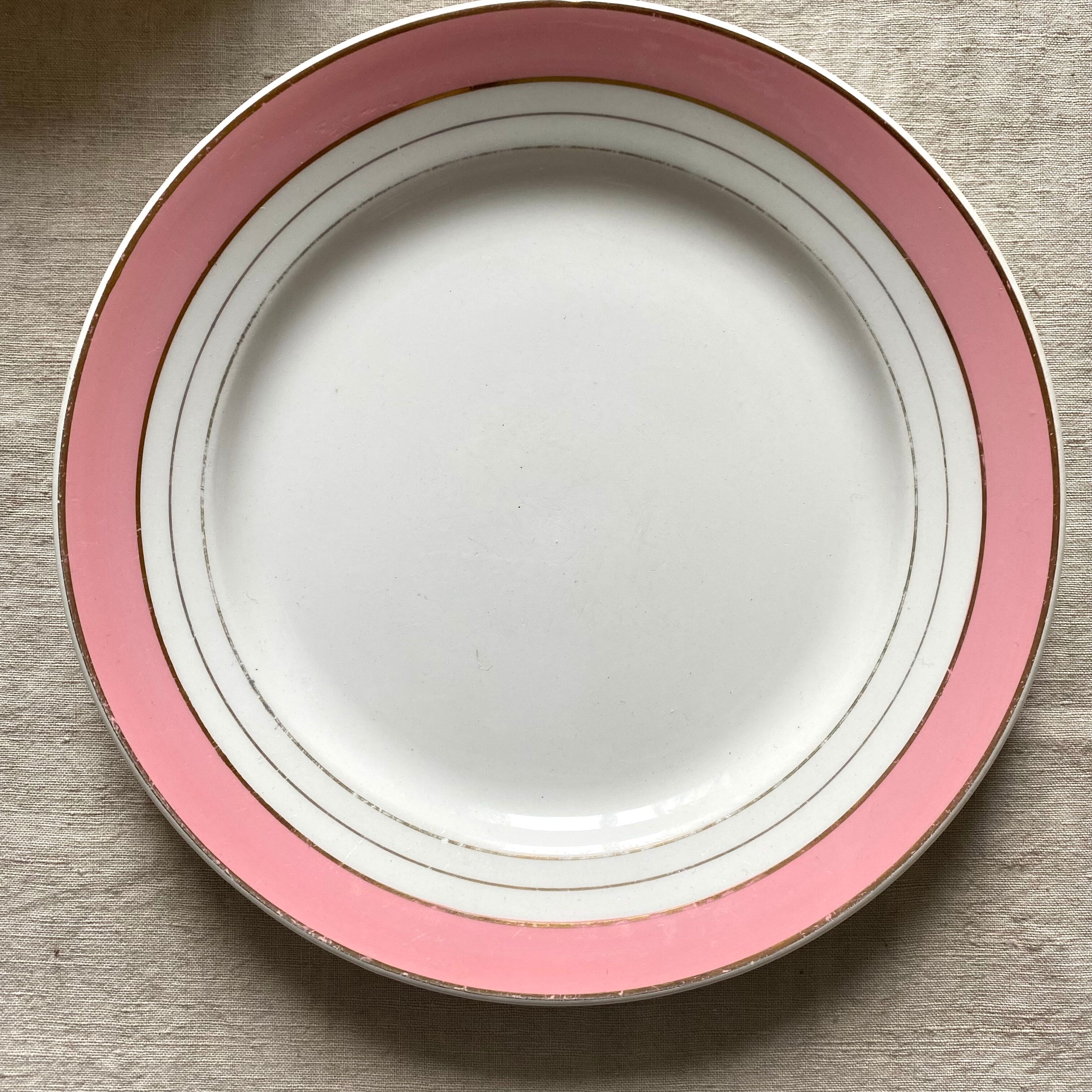 Dessert service plates and dish in Luneville porcelain