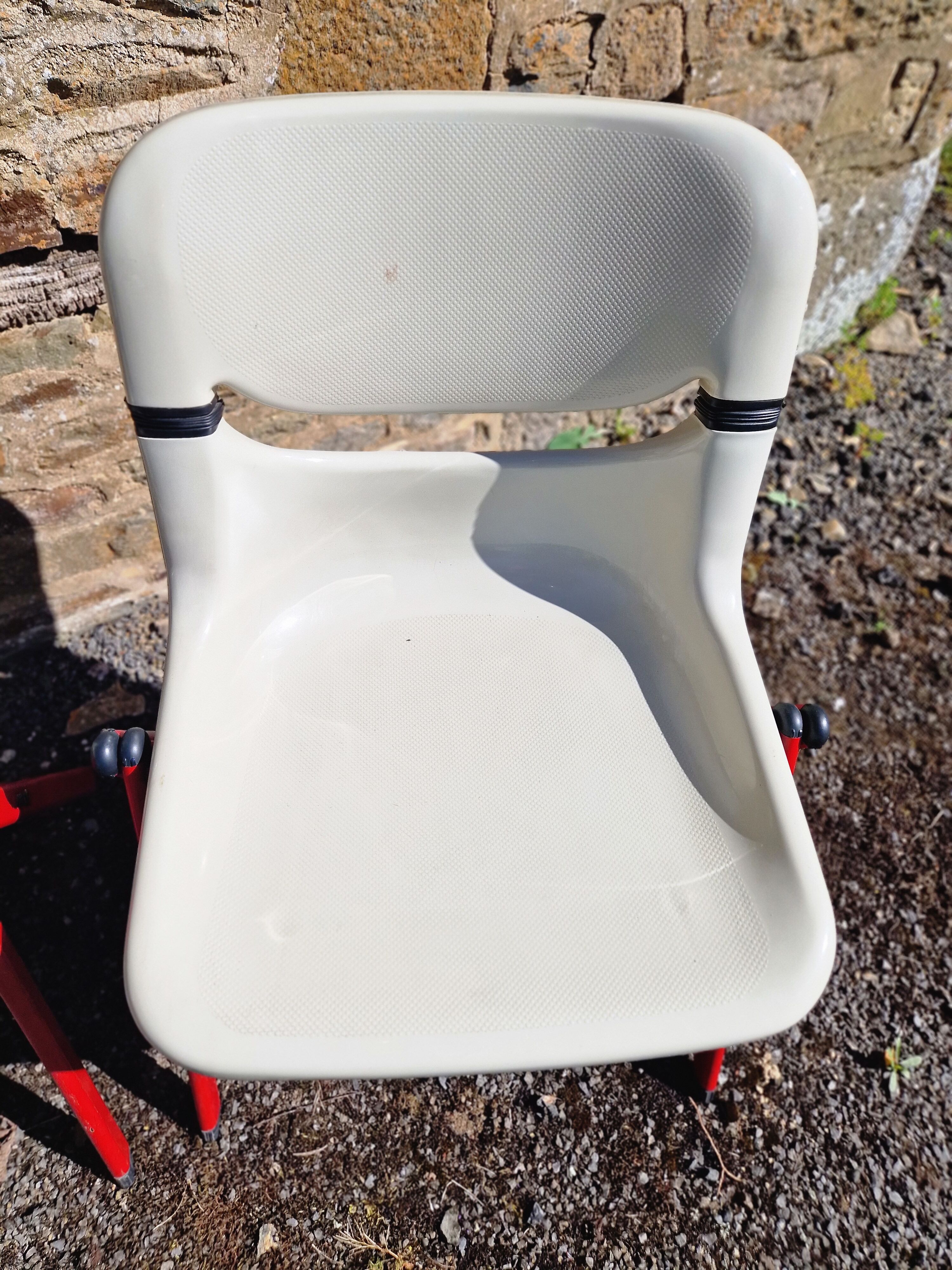 Set of 4 stackable Dorsal chairs by Ambasz and Piretti for OpenArk.