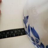 Salad bowl, porcelain bowl Creil et Montereau blue flower