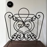 Vintage 50s cast iron magazine rack