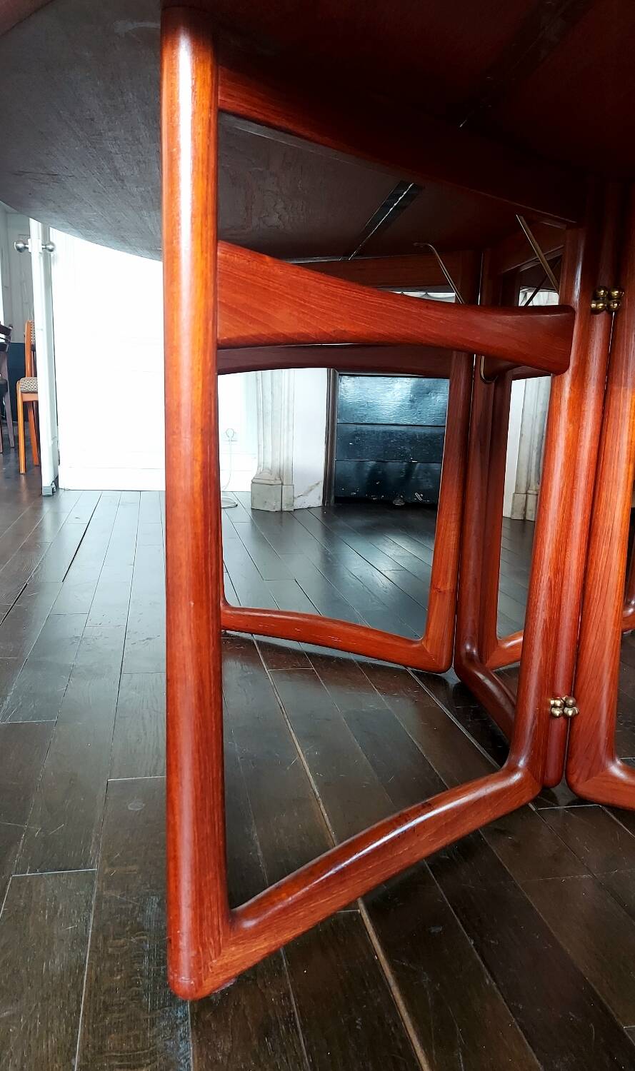 Extremely rare - Danish 20/59 vintage Drop Leaf table in teak by Peter Hvidt and Orla Mølgaard Nielsen for France & Søn - 6 - 8 people