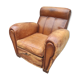 Red leather club chair