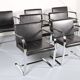 Ensemble de 6+1 chaises Mies van der Rohe Brno noir Bauhaus