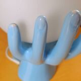 80s enameled ceramic hand lamp