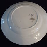 Round serving platter in opaque porcelain, digoin sarreguemines pasteur