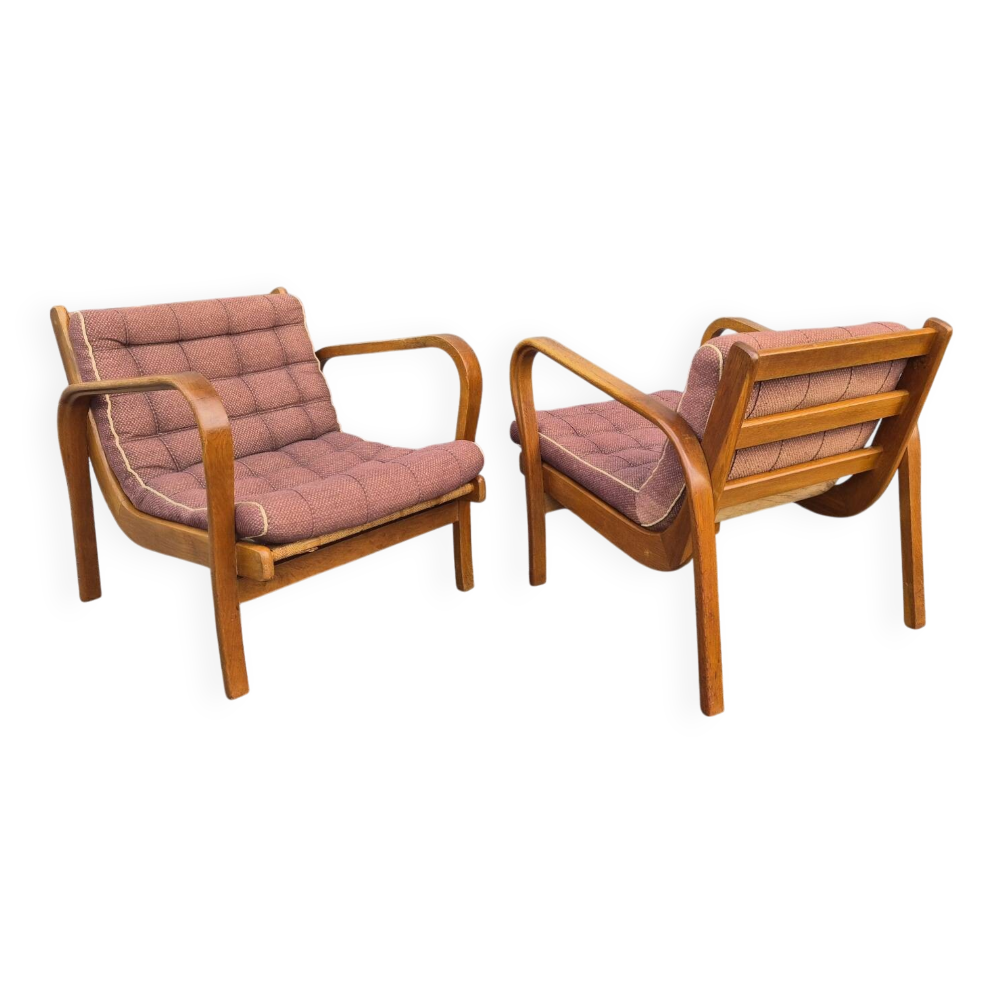 Paire de fauteuils tchèque 1940 circa
