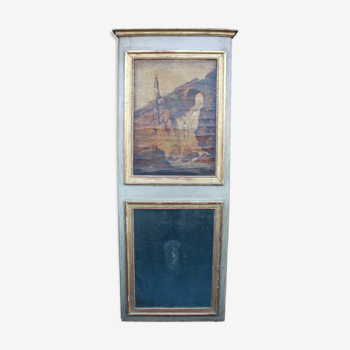 19th century trumeau 65x161cm