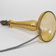1950s Italian Amber Dimpled Textured Glass Table Lamp