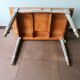 Table en bois bureau patine grise