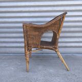 1950s wicker armchair