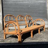 Vintage bamboo rattan sofa