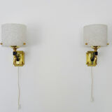 Pair of minimalist vintage wall lamps 50/60