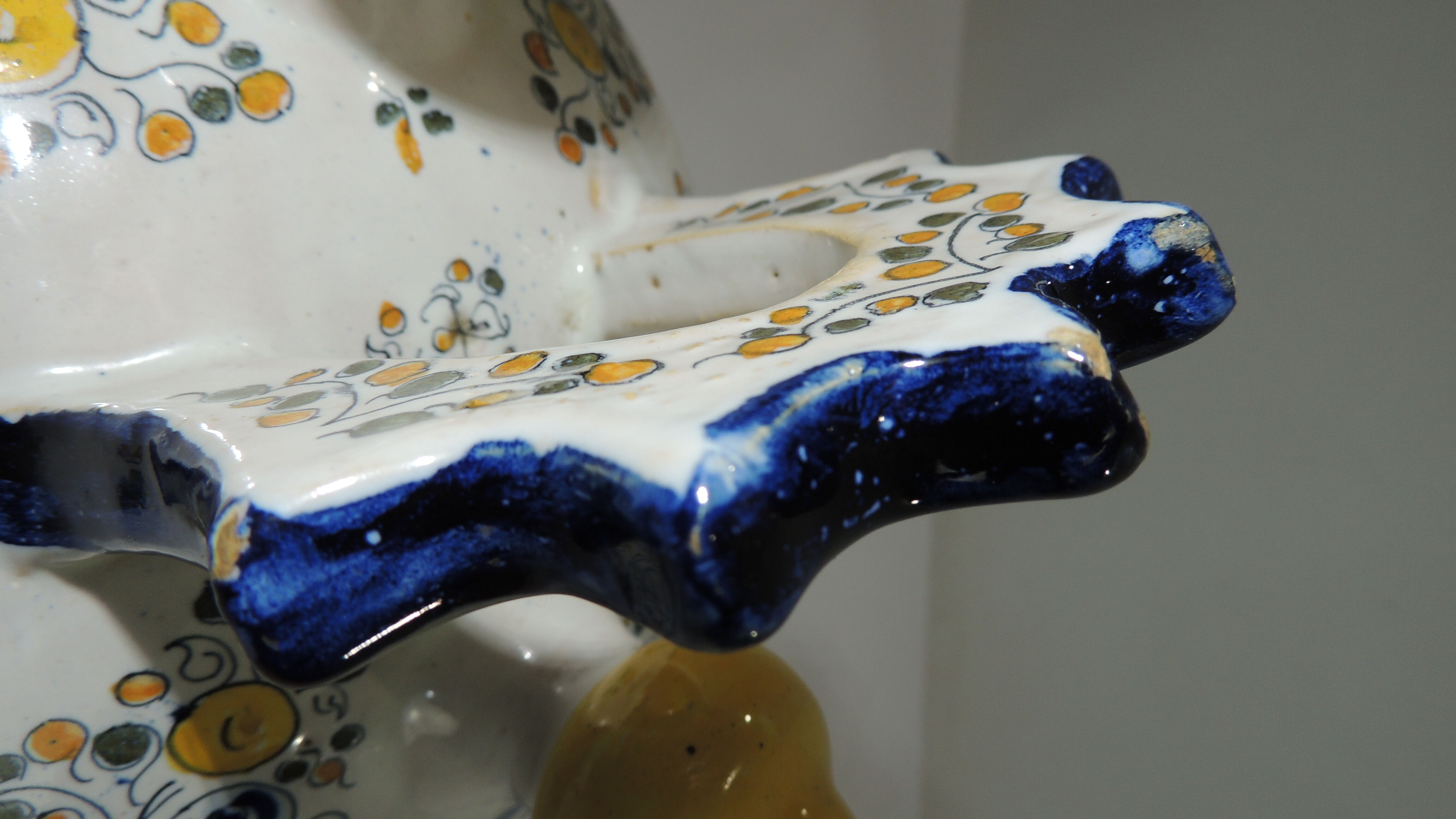 Gargoulette/Glazed terracotta jug/vintage/pitcher