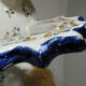 Gargoulette/Glazed terracotta jug/vintage/pitcher
