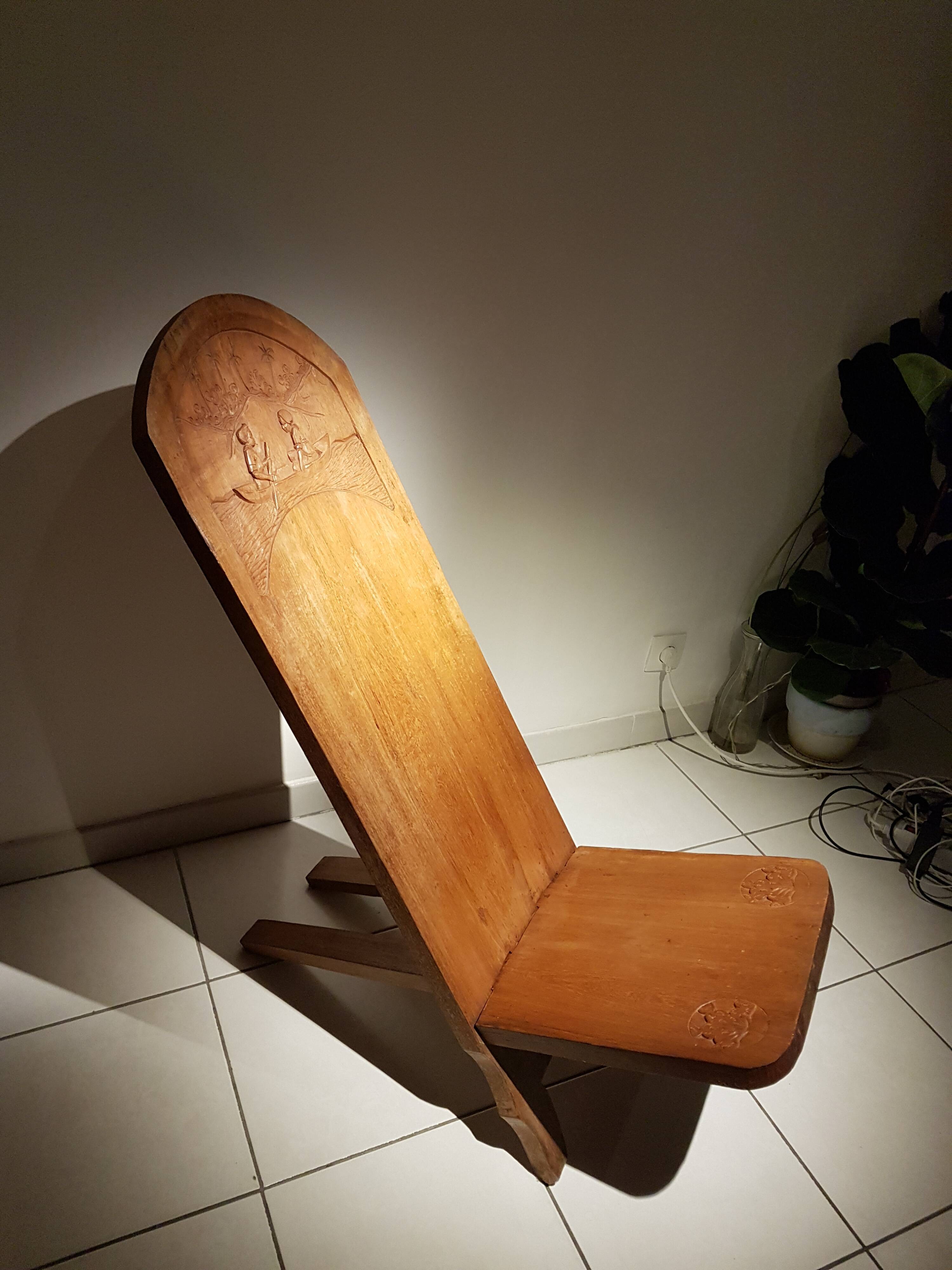 Solid wood palaver chair